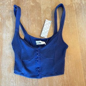 Urban Outfitters navy blue corset top size (S)